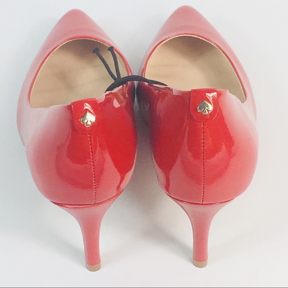Kate Spade Red Vida Pointed 3" Heels Patent - Picture 5 of 7